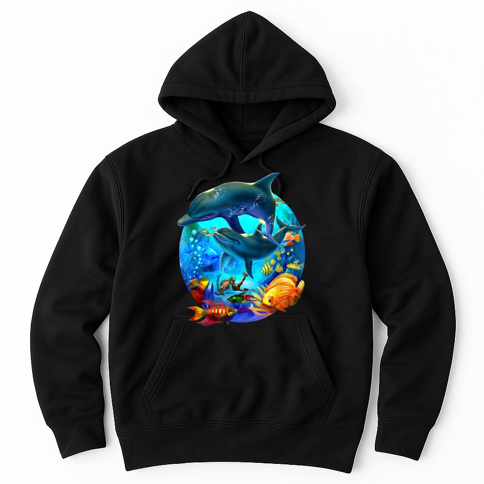 Dolphin Sea Life Save The Ocean Marine Biology Aquarium Hoodie