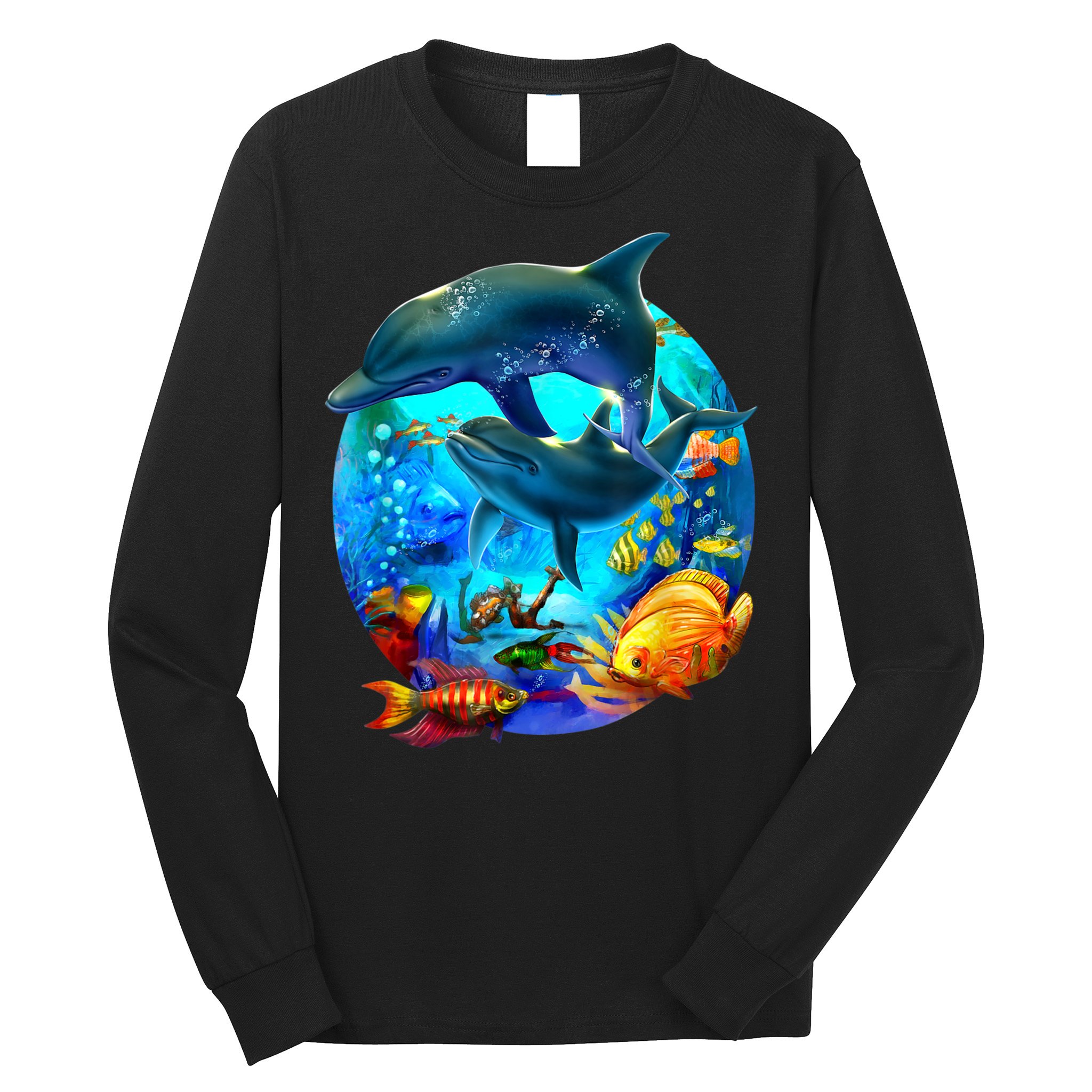 Dolphin Sea Life Save The Ocean Marine Biology Aquarium Long Sleeve Shirt