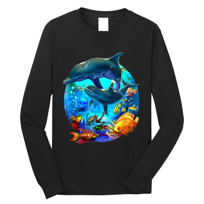 Dolphin Sea Life Save The Ocean Marine Biology Aquarium Long Sleeve Shirt