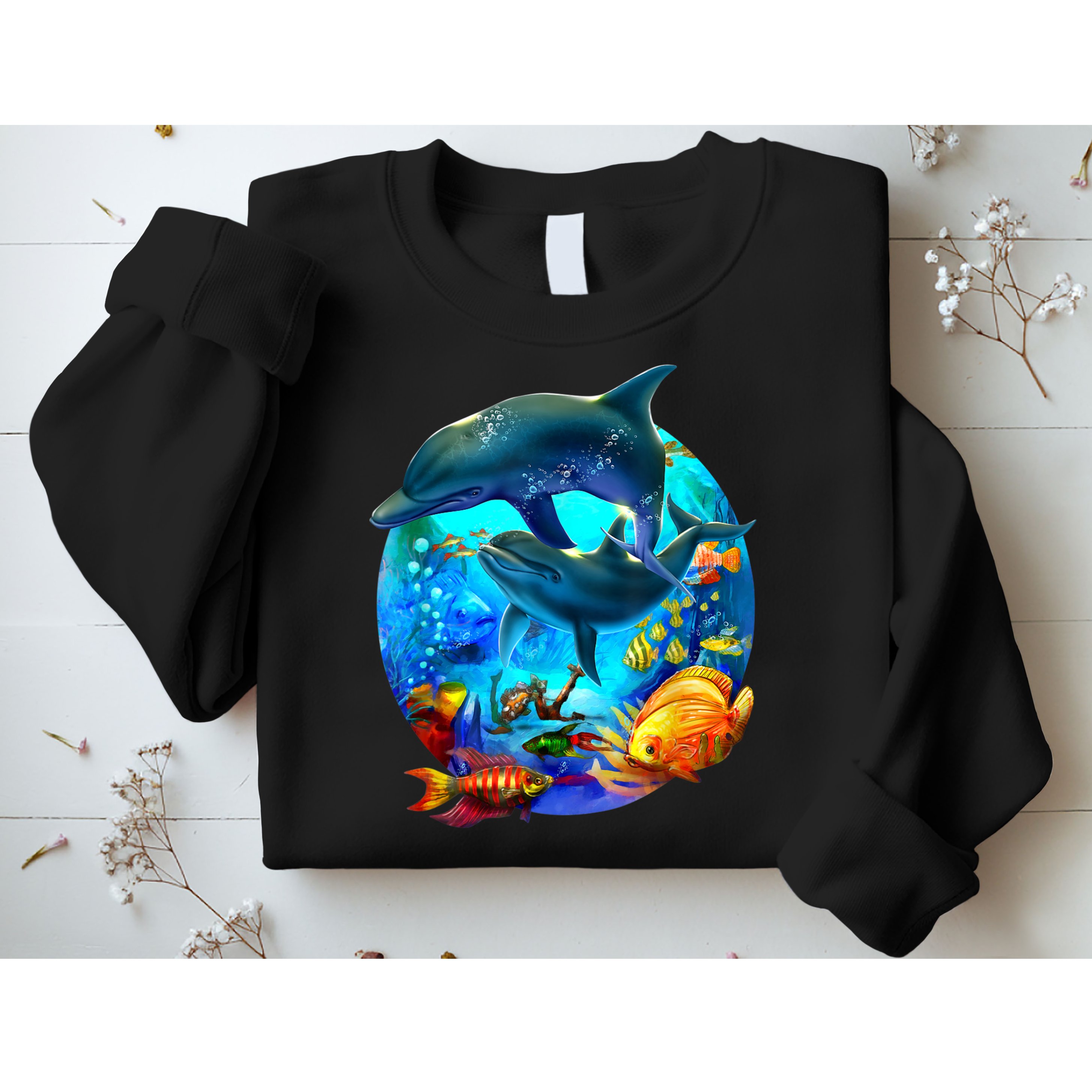 Dolphin Sea Life Save The Ocean Marine Biology Aquarium Sweatshirt