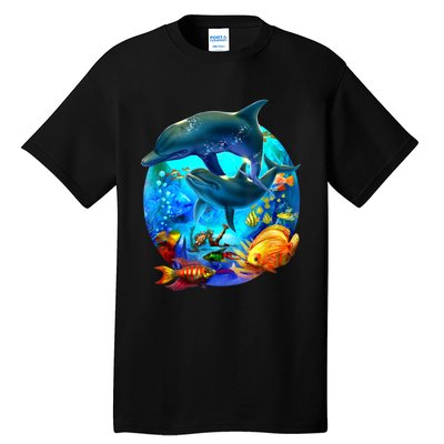 Dolphin Sea Life Save The Ocean Marine Biology Aquarium Tall T-Shirt