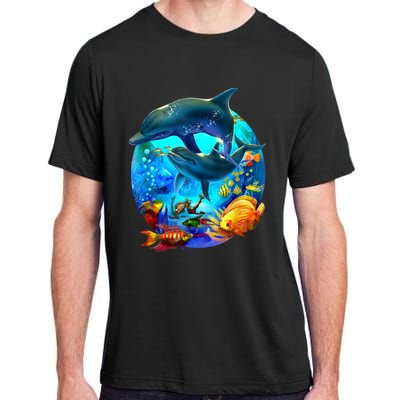 Dolphin Sea Life Save The Ocean Marine Biology Aquarium Adult ChromaSoft Performance T-Shirt