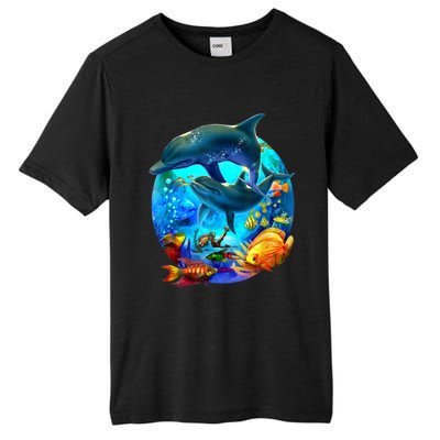 Dolphin Sea Life Save The Ocean Marine Biology Aquarium Tall Fusion ChromaSoft Performance T-Shirt