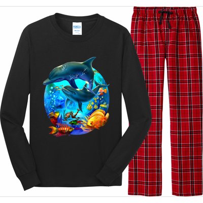 Dolphin Sea Life Save The Ocean Marine Biology Aquarium Long Sleeve Pajama Set