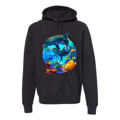 Dolphin Sea Life Save The Ocean Marine Biology Aquarium Premium Hoodie