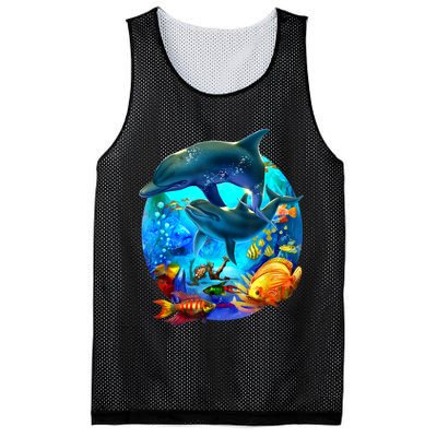 Dolphin Sea Life Save The Ocean Marine Biology Aquarium Mesh Reversible Basketball Jersey Tank