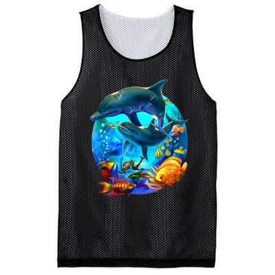 Dolphin Sea Life Save The Ocean Marine Biology Aquarium Mesh Reversible Basketball Jersey Tank