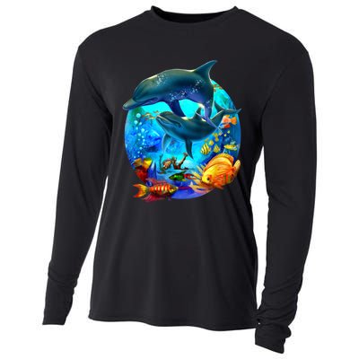 Dolphin Sea Life Save The Ocean Marine Biology Aquarium Cooling Performance Long Sleeve Crew