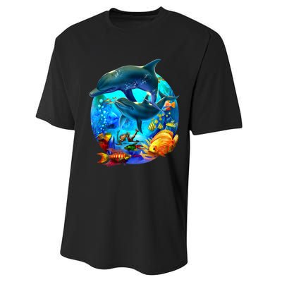 Dolphin Sea Life Save The Ocean Marine Biology Aquarium Performance Sprint T-Shirt