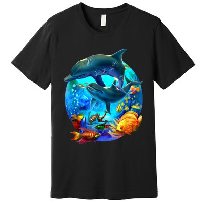 Dolphin Sea Life Save The Ocean Marine Biology Aquarium Premium T-Shirt