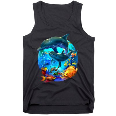 Dolphin Sea Life Save The Ocean Marine Biology Aquarium Tank Top