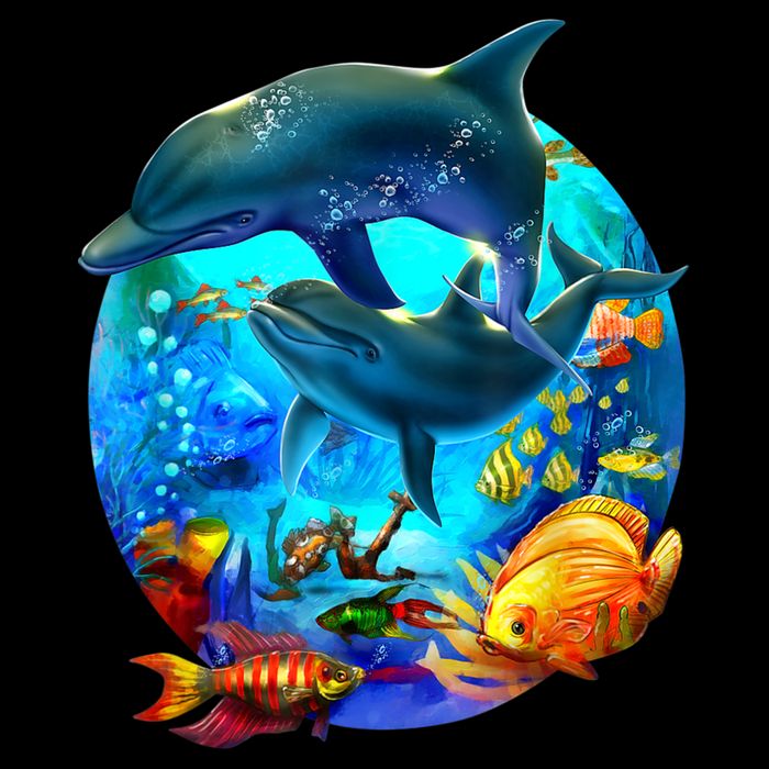 Dolphin Sea Life Save The Ocean Marine Biology Aquarium Women's V-Neck T-Shirt