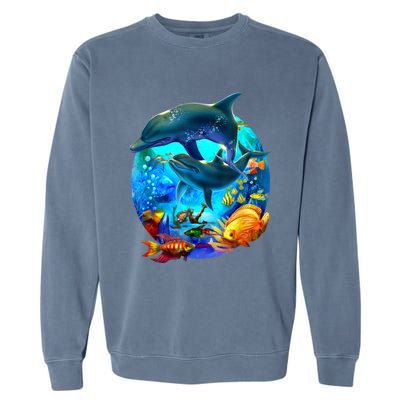 Dolphin Sea Life Save The Ocean Marine Biology Aquarium Garment-Dyed Sweatshirt