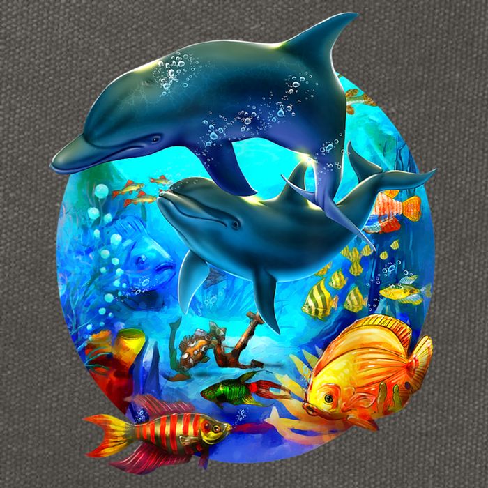 Dolphin Sea Life Save The Ocean Marine Biology Aquarium Cotton Canvas Backpack