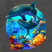 Dolphin Sea Life Save The Ocean Marine Biology Aquarium Vector Backpack