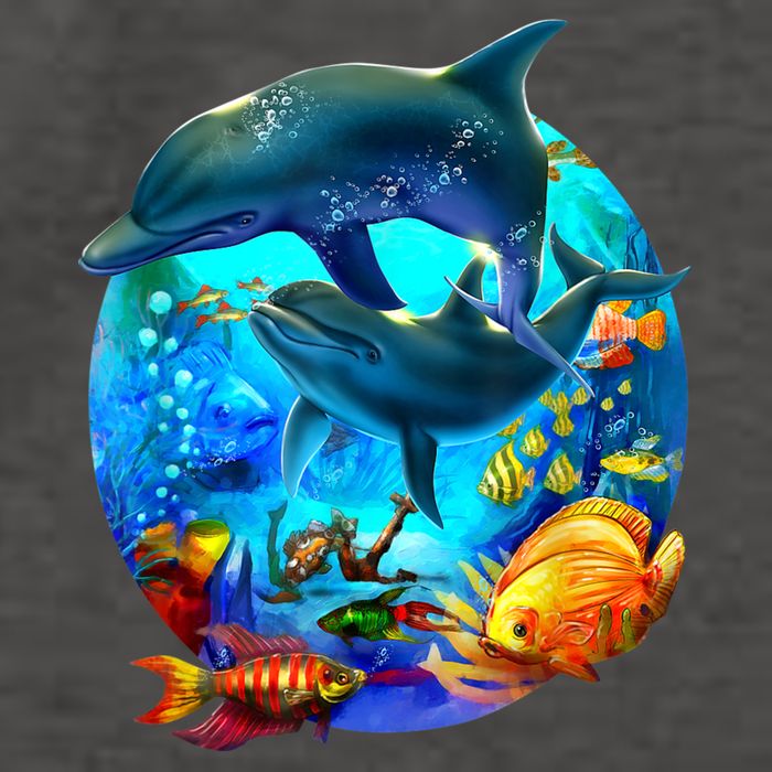 Dolphin Sea Life Save The Ocean Marine Biology Aquarium Vector Backpack