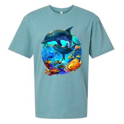 Dolphin Sea Life Save The Ocean Marine Biology Aquarium Sueded Cloud Jersey T-Shirt