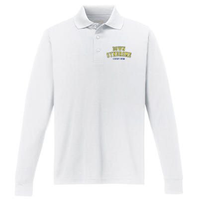 Down Syndrome Lucky Few Performance Long Sleeve Polo