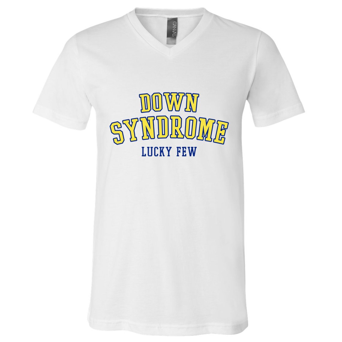 Down Syndrome Lucky Few V-Neck T-Shirt