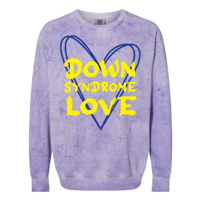 Down Syndrome Love For Down Syndrome Awareness Gift Colorblast Crewneck Sweatshirt