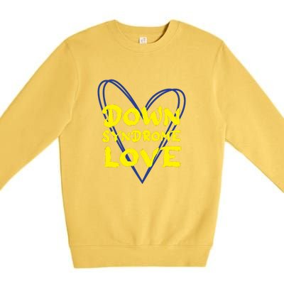 Down Syndrome Love For Down Syndrome Awareness Gift Premium Crewneck Sweatshirt