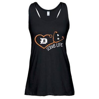 Detroit Scrub Life Michigan Nurse Ladies Essential Flowy Tank