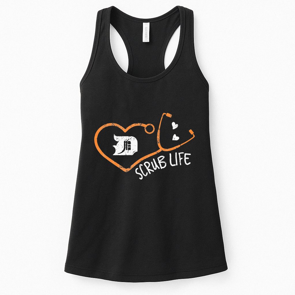 Detroit Scrub Life Michigan Nurse Womens Tank Top