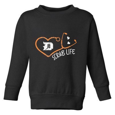 Detroit Scrub Life Michigan Nurse Toddler Sweatshirt