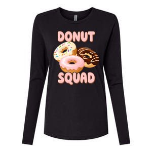 Donut Squad Lover Foodie Womens Cotton Relaxed Long Sleeve T-Shirt