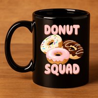 Donut Squad Lover Foodie 11oz C Handle Ceramic Mug