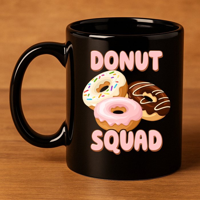 Donut Squad Lover Foodie 11oz C Handle Ceramic Mug