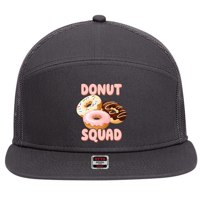 Donut Squad Lover Foodie 7 Panel Mesh Trucker Snapback Hat