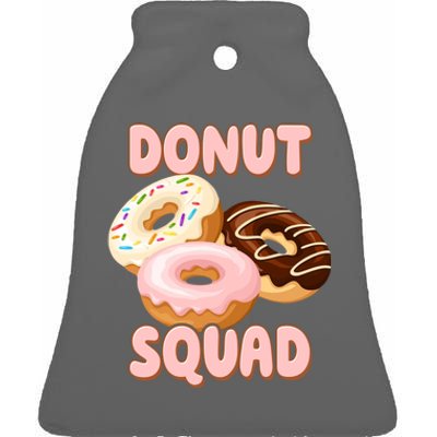 Donut Squad Lover Foodie Ceramic Bell Ornament