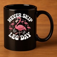 Dont Skip Leg Day Flamingo Never Skip Leg Day Tee Never Skip Leg Day Flamingo Bird Sport Funny Gym Funny Memes 11oz C Handle Ceramic Mug