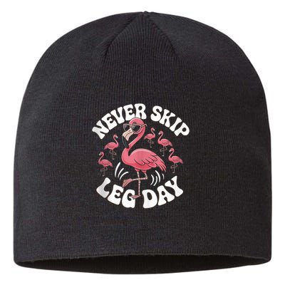 Dont Skip Leg Day Flamingo Never Skip Leg Day Tee Never Skip Leg Day Flamingo Bird Sport Funny Gym Funny Memes Sustainable Beanie