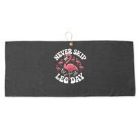 Dont Skip Leg Day Flamingo Never Skip Leg Day Tee Never Skip Leg Day Flamingo Bird Sport Funny Gym Funny Memes Large Microfiber Waffle Golf Towel