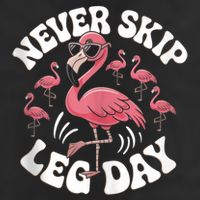 Dont Skip Leg Day Flamingo Never Skip Leg Day Tee Never Skip Leg Day Flamingo Bird Sport Funny Gym Funny Memes Large Microfiber Waffle Golf Towel