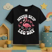 Dont Skip Leg Day Flamingo Never Skip Leg Day Tee Never Skip Leg Day Flamingo Bird Sport Funny Gym Funny Memes Toddler T-Shirt