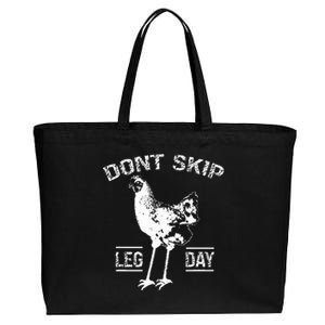 Dont Skip Leg Day Chicken Gym Workout Fitness Funny Cotton Canvas Jumbo Tote