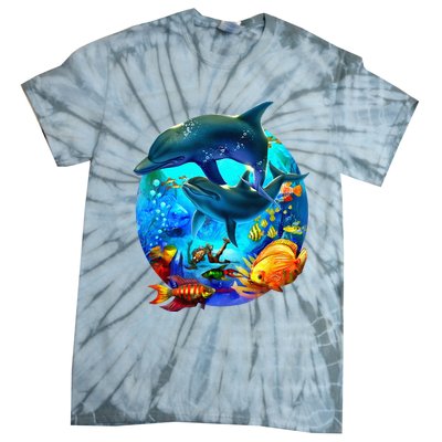 Dolphin Sea Life Save The Ocean Marine Biology Aquarium Tie-Dye T-Shirt