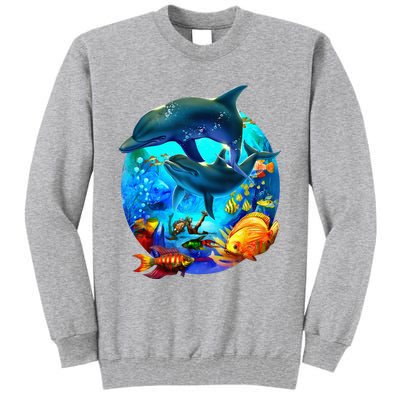 Dolphin Sea Life Save The Ocean Marine Biology Aquarium Tall Sweatshirt