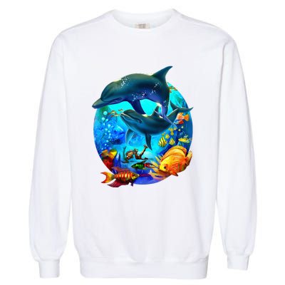 Dolphin Sea Life Save The Ocean Marine Biology Aquarium Garment-Dyed Sweatshirt