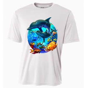 Dolphin Sea Life Save The Ocean Marine Biology Aquarium Cooling Performance Crew T-Shirt