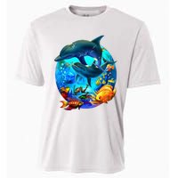 Dolphin Sea Life Save The Ocean Marine Biology Aquarium Cooling Performance Crew T-Shirt