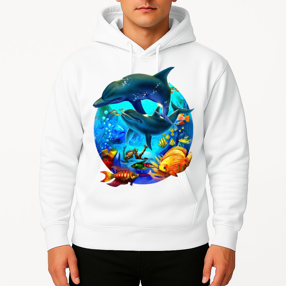 Dolphin Sea Life Save The Ocean Marine Biology Aquarium Hoodie
