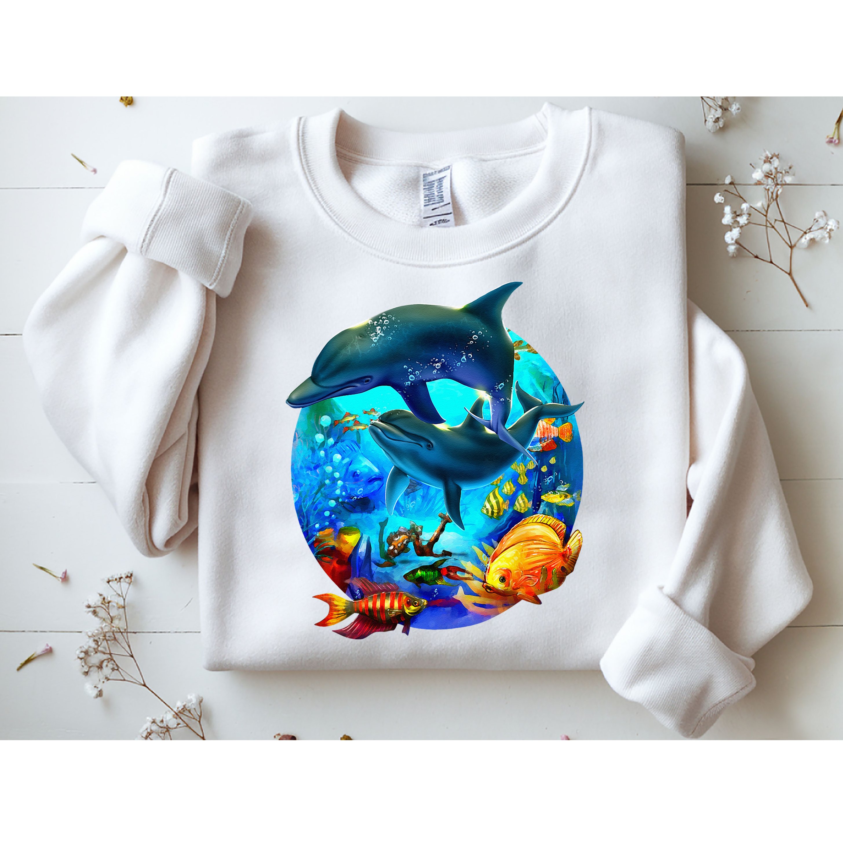 Dolphin Sea Life Save The Ocean Marine Biology Aquarium Sweatshirt