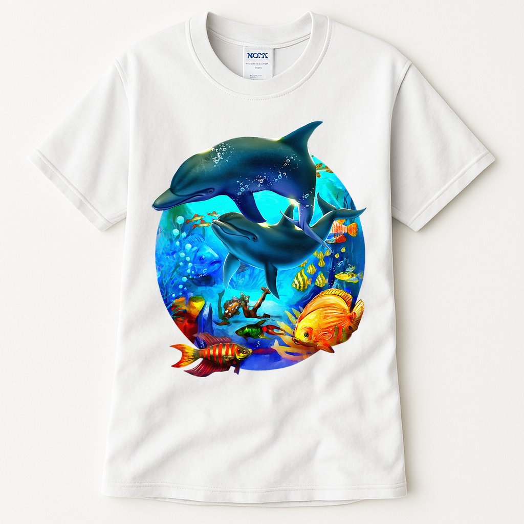 Dolphin Sea Life Save The Ocean Marine Biology Aquarium Tall T-Shirt