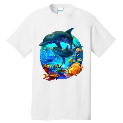 Dolphin Sea Life Save The Ocean Marine Biology Aquarium Tall T-Shirt