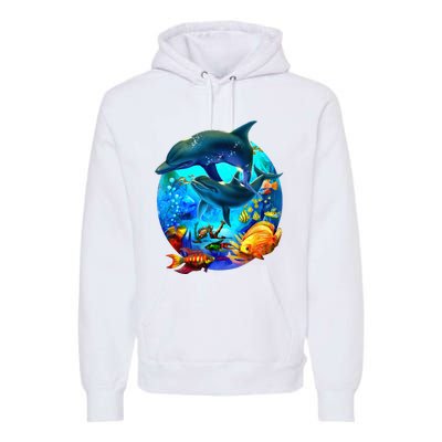 Dolphin Sea Life Save The Ocean Marine Biology Aquarium Premium Hoodie