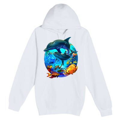 Dolphin Sea Life Save The Ocean Marine Biology Aquarium Premium Pullover Hoodie